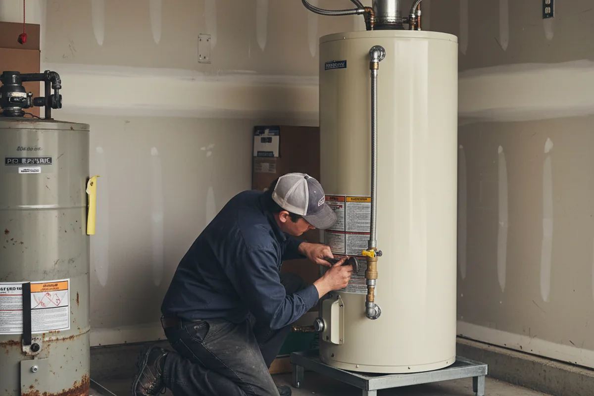 Water heater and shutoff valve replacement in Munfordville