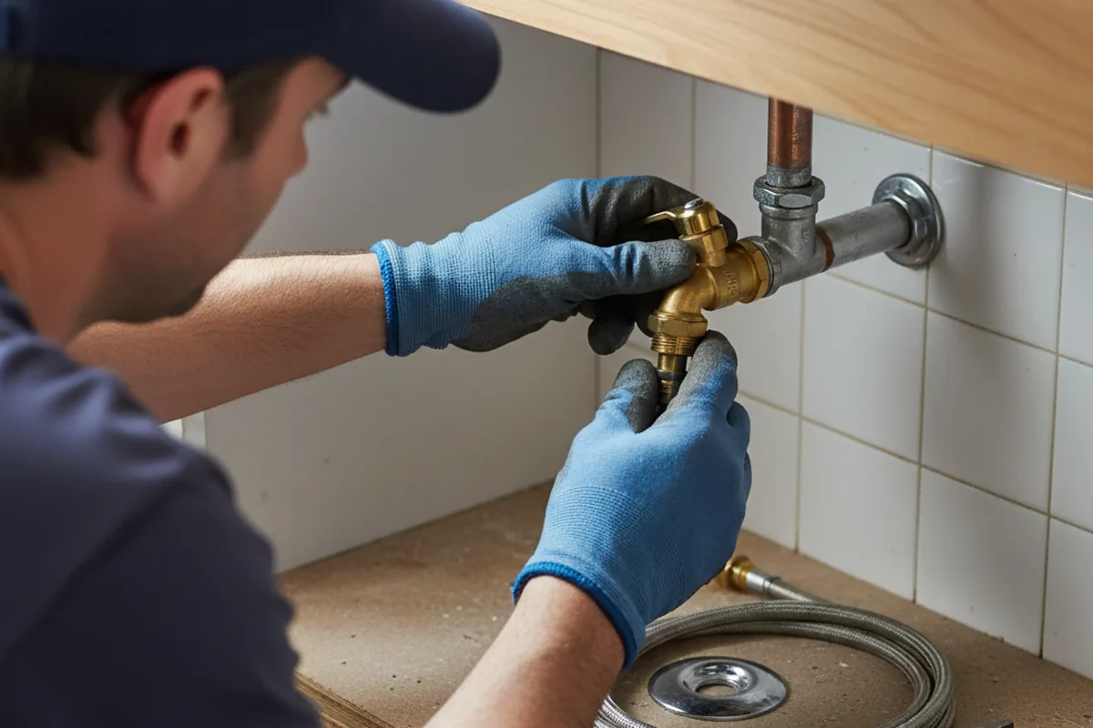 Shutoff valve and fitting work during Faucet and Fixture Repair in Munfordville